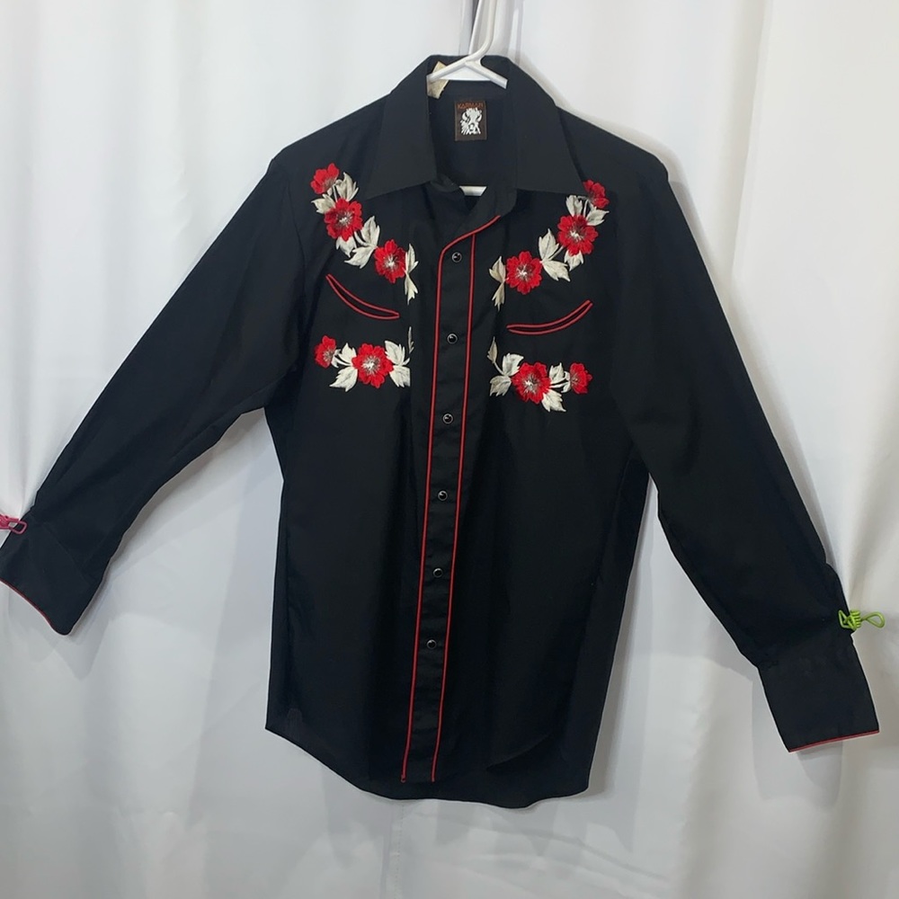 KARMAN VINTAGE MENS WESTERN SHIRT SIZE 15-30 Small